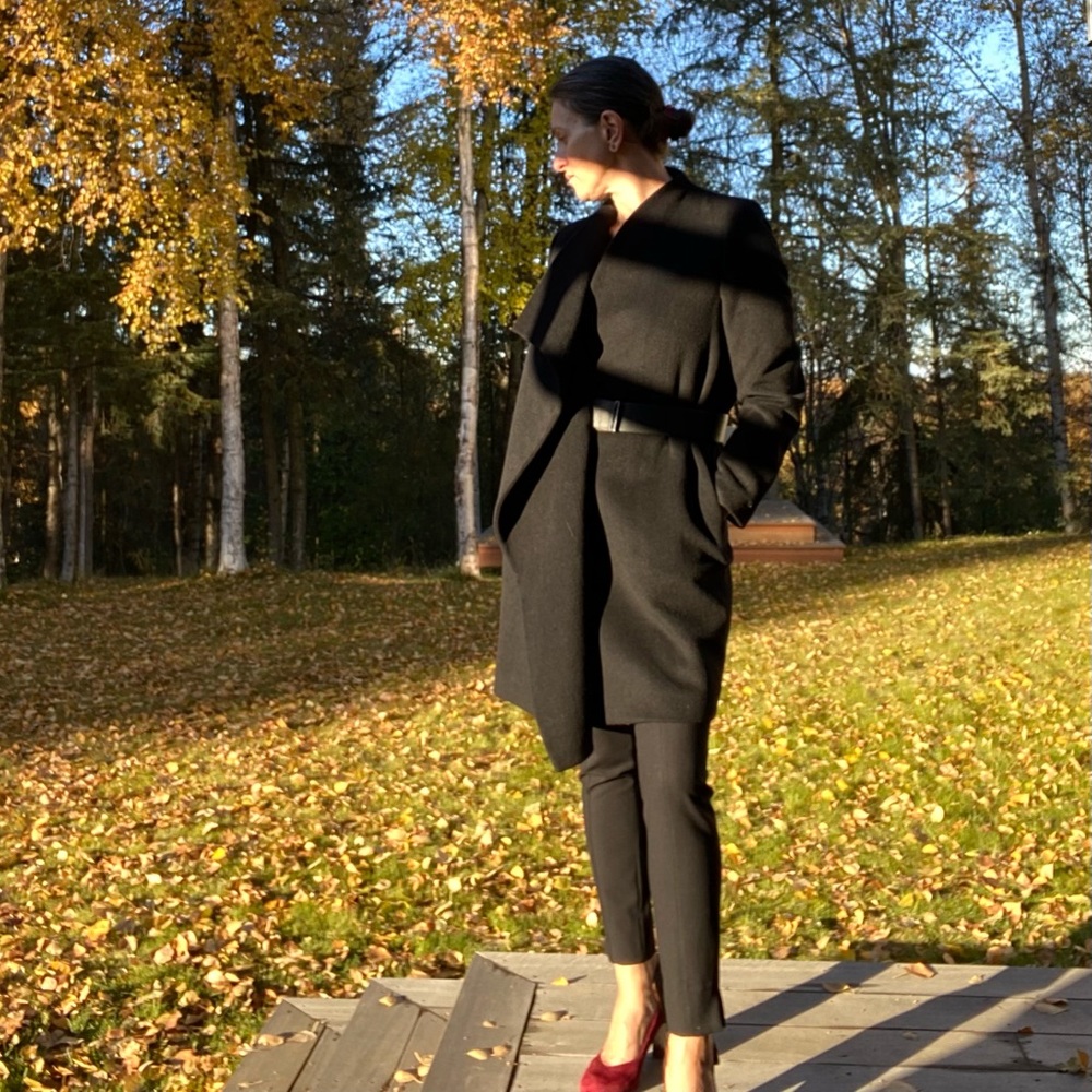 J Ryu wool modern blend coat
